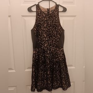 Black Sleeveless Lace Dress